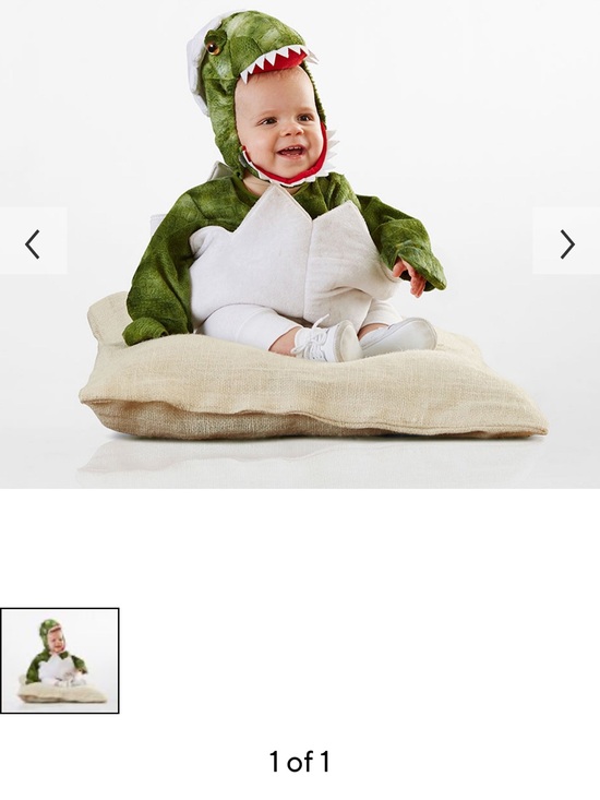 Pottery Barn Kids Other - Pottery Barn Kids Green & White Baby Dino Costume Hoodie